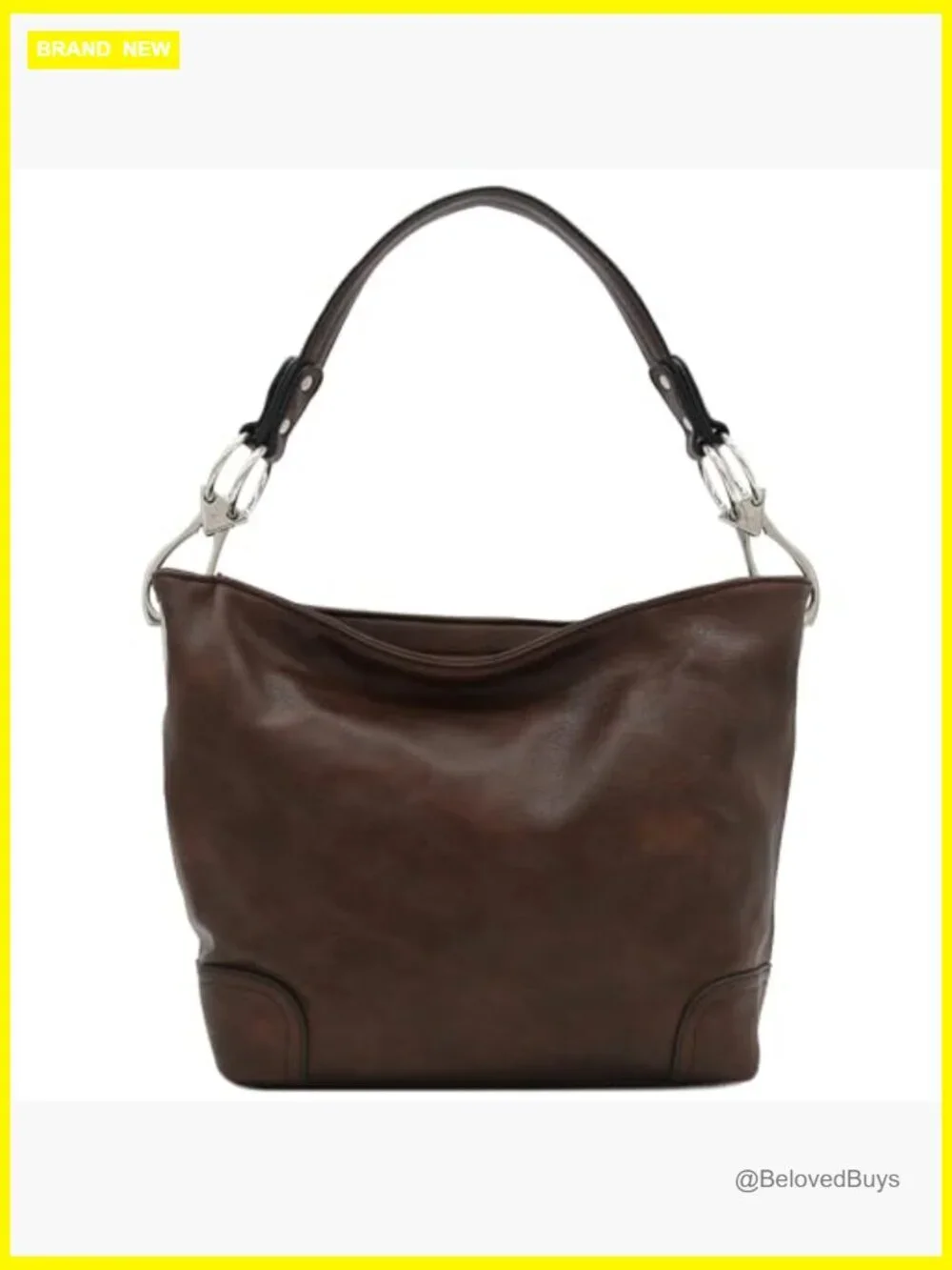 Hobo Shoulder Bag with Big Snap Hook Hardware